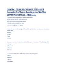 GENERAL CHAIRSIDE EXAM 2 2025–2026 Dental materials and instruments Accurate Real Exam Que