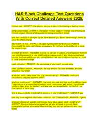 H&R Block Challenge Test Questions With Correct Detailed Answers 2025.pdf