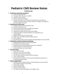 Pediatric CMS Review Notes