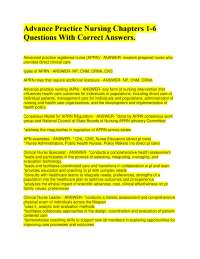 Advance Practice Nursing Chapters 1-6 Questions With Correct Answers..pdf