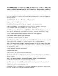 2025 CPA AUDIT Exam Questions & Verified Answers