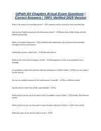 UiPath All Chapters Actual Exam Questions