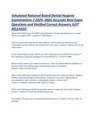 Simulated National Board Dental Hygiene Examinations 2 2025–2026 (NBDHE)  Accurate Real Ex