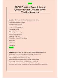CRPC Practice Exam || Latest Questions with Detailed 100% Verified Answers
