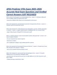 APEA Predictor STDs sexually transmitted infection Exam 2025–2026 sexual health. Accurate