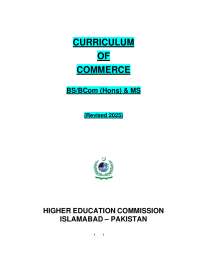 CURRICULUM OF COMMERCE 2025