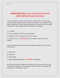 ABDSM EXAM QUESTIONS AND ANSWERS UPDATED (2025/2026) (VERIFIED ANSWERS)