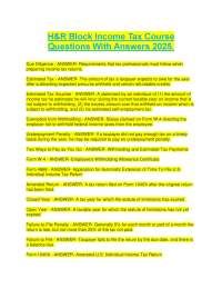 H&R Block Income Tax Course Questions With Answers 2025.pdf