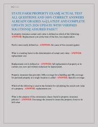 Property Insurance Exam Prep: Questions and Verified Answers