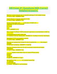 348 Exam #1 Questions With Correct Detailed Answers..