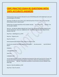 CRPC Practice Exam #2: Retirement & Financial Planning Q&A