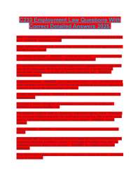 C233 Employment Law Questions With Correct Detailed Answers 2025.pdf