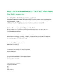 NURS 6204 MIDTERM EXAM LATEST STUDY 2024 (NOVEMBER) Adv. Health assessment