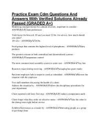 CDM Certification Practice Exam: Questions and Verified Solutions