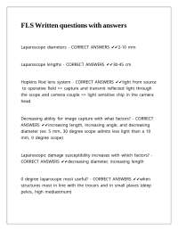 FLS Written questions with answers