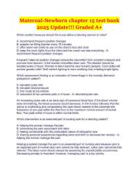 Maternal-Newborn chapter 15 test bank 2025 Update!!! Graded A+