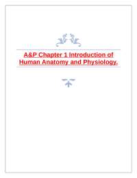 Introduction to Human Anatomy and Physiology – Chapter 1 Summary | Key Concepts, Terminol