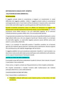 Costi benefici e valutazioni ambientalI