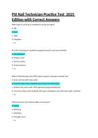 PSI Nail Technician Practice Test  2025 Edition with Correct Answers