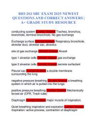 BIO 203 SBU EXAM 2025 NEWEST QUESTIONS AND CORRECT ANSWERS | A+ GRADE STUDY RESOURCE