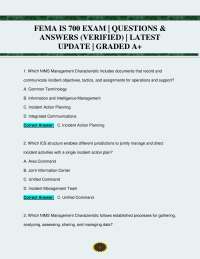 FEMA IS 700 EXAM | QUESTIONS & ANSWERS (VERIFIED) | LATEST UPDATE | GRADED A+