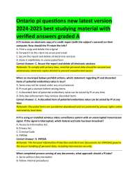 Ontario pi questions new latest version 2024-2025 best studying material with verified ans