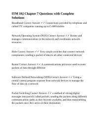 ITM 102 Networking: Chapter 7 Q&A for Exam Prep