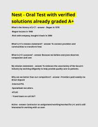 Nest - Oral Test with verified solutions already graded A+.docx