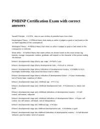 PMHNP Certification Exam Key Concepts and Theories