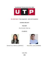 Task: Assignment – Jobs and Occupations (PA2)