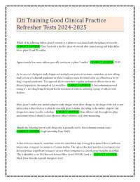 Citi Training Good Clinical Practice Refresher Tests 2024-2025