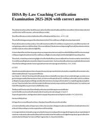 IHSA By-Law Coaching Certification Examination 2025-2026 with correct answers.
