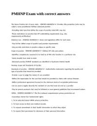 PMHNP Exam with correct answers.