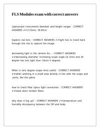 FLS Modules exam with correct answers.