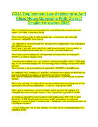 C233 Employment Law Assessment And Class Notes Questions With Correct Detailed Answers..pd