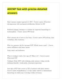 AOCNP Test with precise detailed answers
