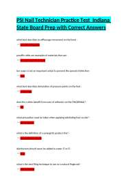 PSI Nail Technician Practice Test  Indiana State Board Prep with Correct Answers