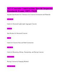 ACI Concrete Construction Special Inspector Standards Exam| 100% PASS
