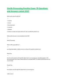 Sterile Processing Practice Exam 78 Questions and Answers Latest 2025