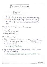 “Emetics: Definition, Mechanism, and Examples”