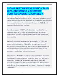 TAGME TEST NEWEST EDITION 2025-2026. QUESTIONS & CORRECT VERIFIED ANSWERS. GRADED A
