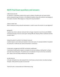 N675 Final Exam questions and answers