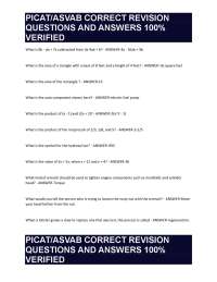 PICAT/ASVAB Exam: Verified Practice Questions and Answers