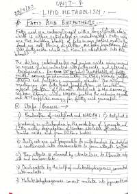 Lipid metabolism handwritten