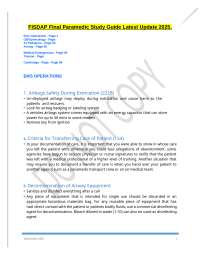 FISDAP Final Paramedic Study Guide Latest Update 2025.