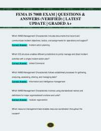 FEMA IS 700B EXAM | QUESTIONS & ANSWERS (VERIFIED) | LATEST UPDATE | GRADED A+
