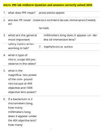micro 290 lab midterm Question and answers correctly solved 2025