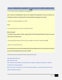 BIOLOGY COMREHENSIVE ASSESSMENT TEST QUESTIONS WITH VERIFIED ANSWERS RATED 100%