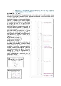 Poste Metalico para zona central