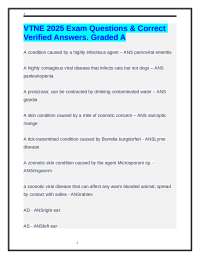 VTNE 2025 Exam Questions & Correct Verified Answers. Graded A